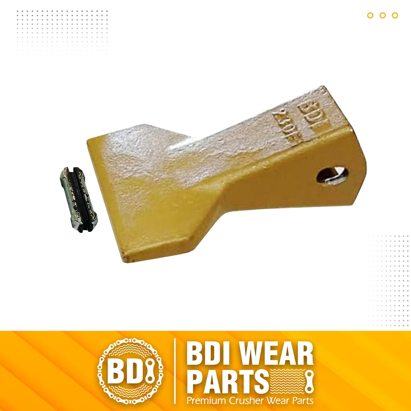 BDI Wear Parts 230F Heavy Flare BDI Tooth Company Bucket Teeth + 23FP Flexpin for Mini Excavator Backhoe Loade - 1 Pack