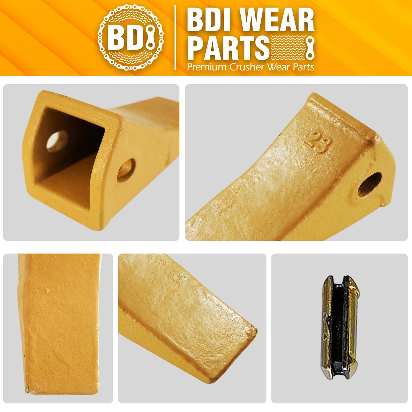 9 Pack 23 230HX Bucket Teeth Dirt Teeth JD Bucket Digging Teeth/Bucket Tooth& TF23P Flex Pins