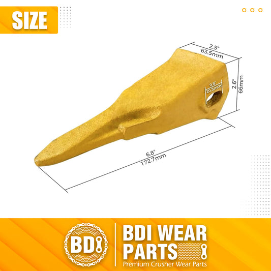 BDI Wear Parts 23 230 Series 230T Bucket Teeth Replacement Teeth for Bobcat Bucket Tooth with 23p Flex Pin for Hensley Excavator - 10 Pack