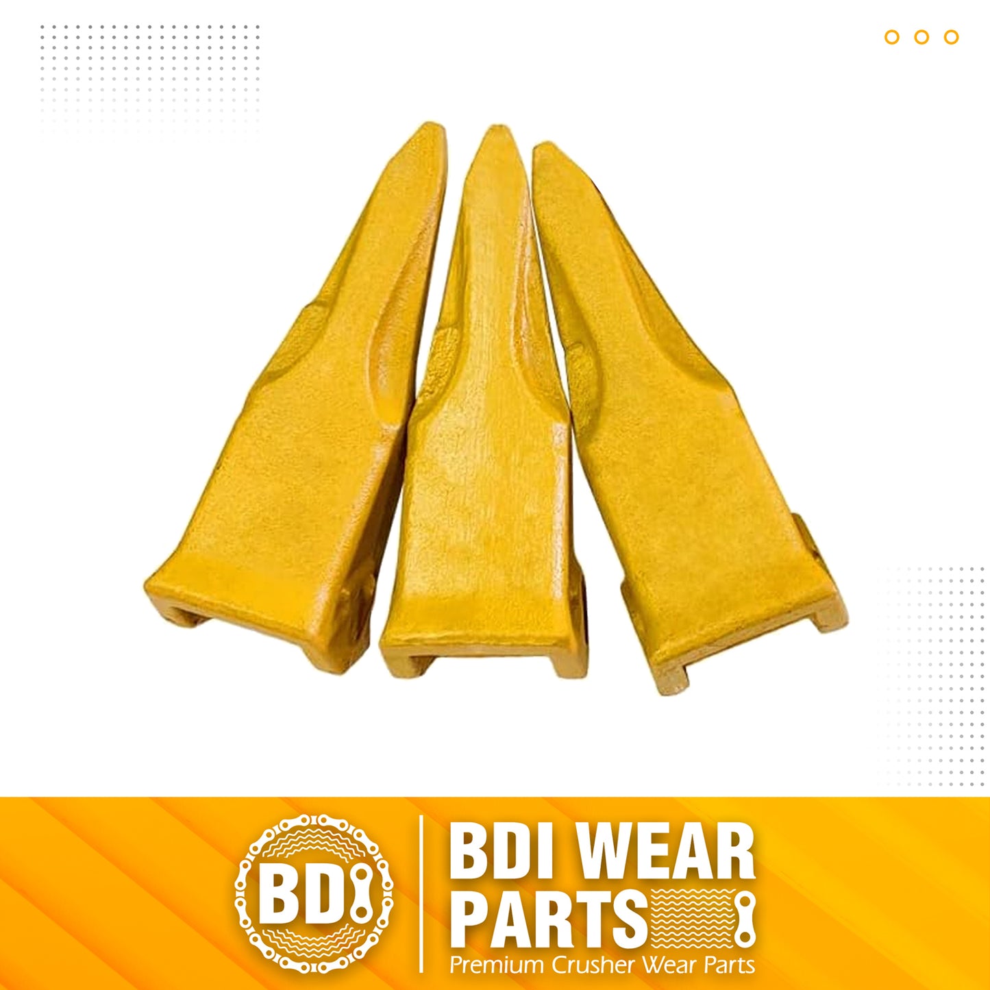 BDI Wear Parts Claw Twin Bucket Teeth 230T Bucket Teeth with 23FP Flexpin Forged BDI Tooth 230 Series Teeth - 3 Pack