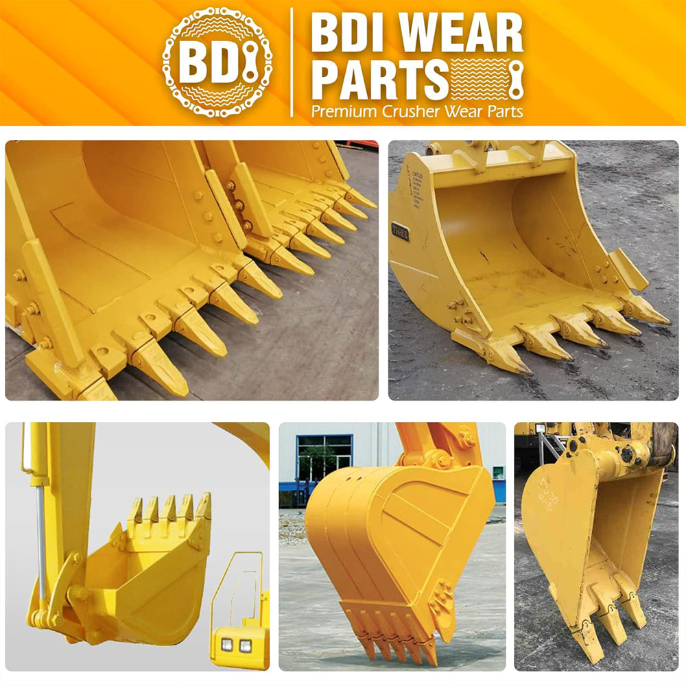 BDI Wear Parts 23 230 Series Skid Steer Bucket Digging Teeth/Tooth with TF23P Flex Pins - 10 Pack