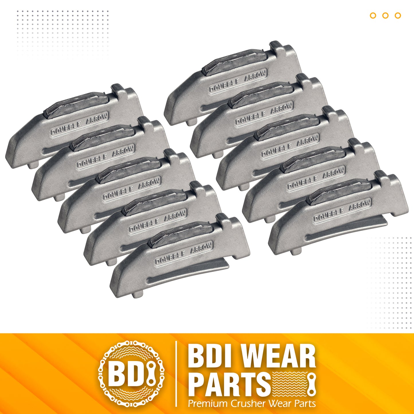 BDI Wear Parts K330S Flex Pin Fits X330 Dirt Tooth Hensley Style Digging Bucket Tooth/Bucket Teeth - 10PCS