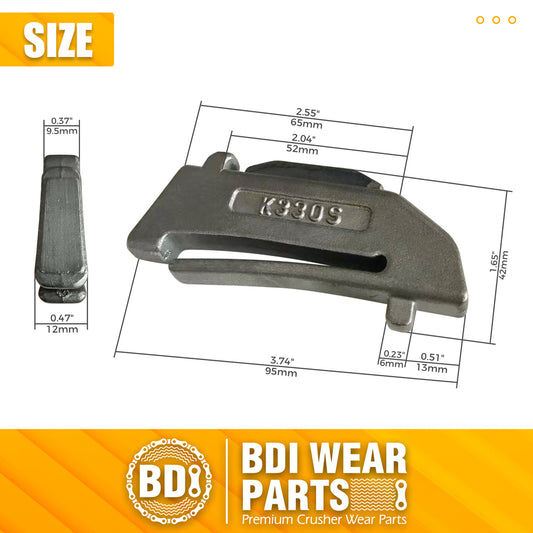 BDI Wear Parts K330S Flex Pin Fits X330 Dirt Tooth Hensley Style Digging Bucket Tooth/Bucket Teeth - 10PCS