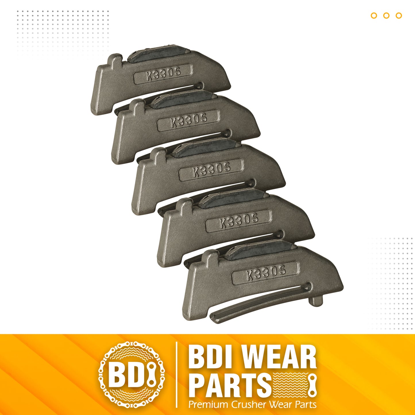 BDI Wear Parts K330S Flex Pin Fits X330 Dirt Tooth Hensley Style Digging Bucket Tooth/Bucket Teeth - 5PCS