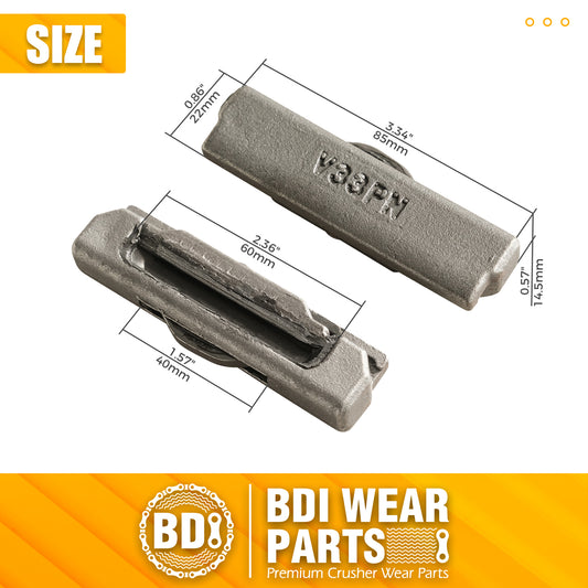 BDI Wear Parts V33PN Flex Pins Fits Esco Style Bucket Teeth/Tooth V33SYL - 10PCS