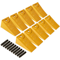 BDI Wear Parts X156 Dirt Teeth Hensley Style Bucket Teeth/Tooth & P156 Roll Pins - 10 Pack