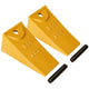 BDI Wear Parts X156 Dirt Teeth Hensley Style Bucket Teeth/Tooth & P156 Roll Pins - 2 Pack