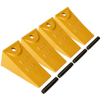 BDI Wear Parts X156 Dirt Teeth Hensley Style Bucket Teeth/Tooth & P156 Roll Pins - 4 Pack