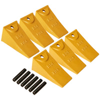 BDI Wear Parts X156 Dirt Teeth Hensley Style Bucket Teeth/Tooth & P156 Roll Pins - 6 Pack