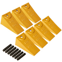 BDI Wear Parts X156 Dirt Teeth Hensley Style Bucket Teeth/Tooth & P156 Roll Pins - 7 Pack