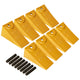 BDI Wear Parts X156 Dirt Teeth Hensley Style Bucket Teeth/Tooth & P156 Roll Pins - 8 Pack