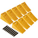 BDI Wear Parts X156 Dirt Teeth Hensley Style Bucket Teeth/Tooth & P156 Roll Pins - 9 Pack