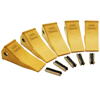compare product 5 Pack 23 230HX Bucket Teeth Dirt Teeth JD Bucket Digging Teeth/Bucket Tooth& 5 TF23P Flex Pins