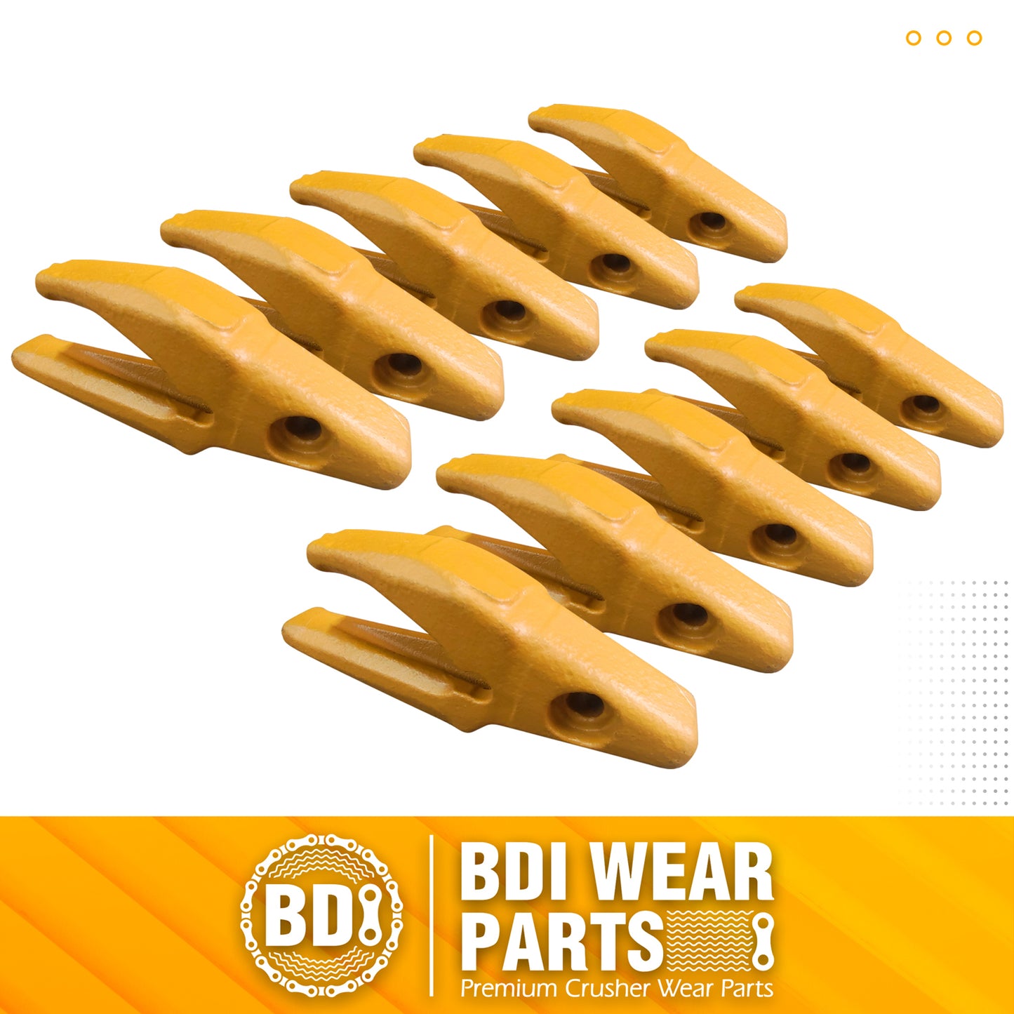 BDI Wear Parts 119-3204 Teeth Adapter, Excavator Weld On Shanks for 1U3202 Bucket Teeth- 10 Pack