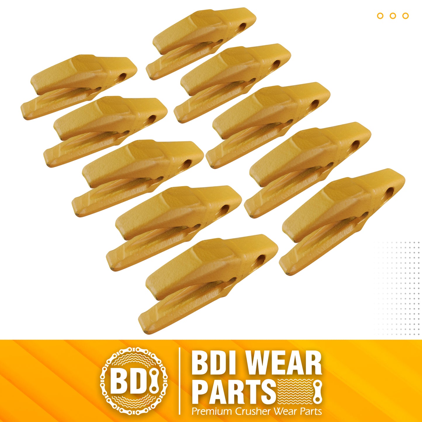 BDI Wear Parts 119-3204 Teeth Adapter, Excavator Weld On Shanks for 1U3202 Bucket Teeth- 10 Pack