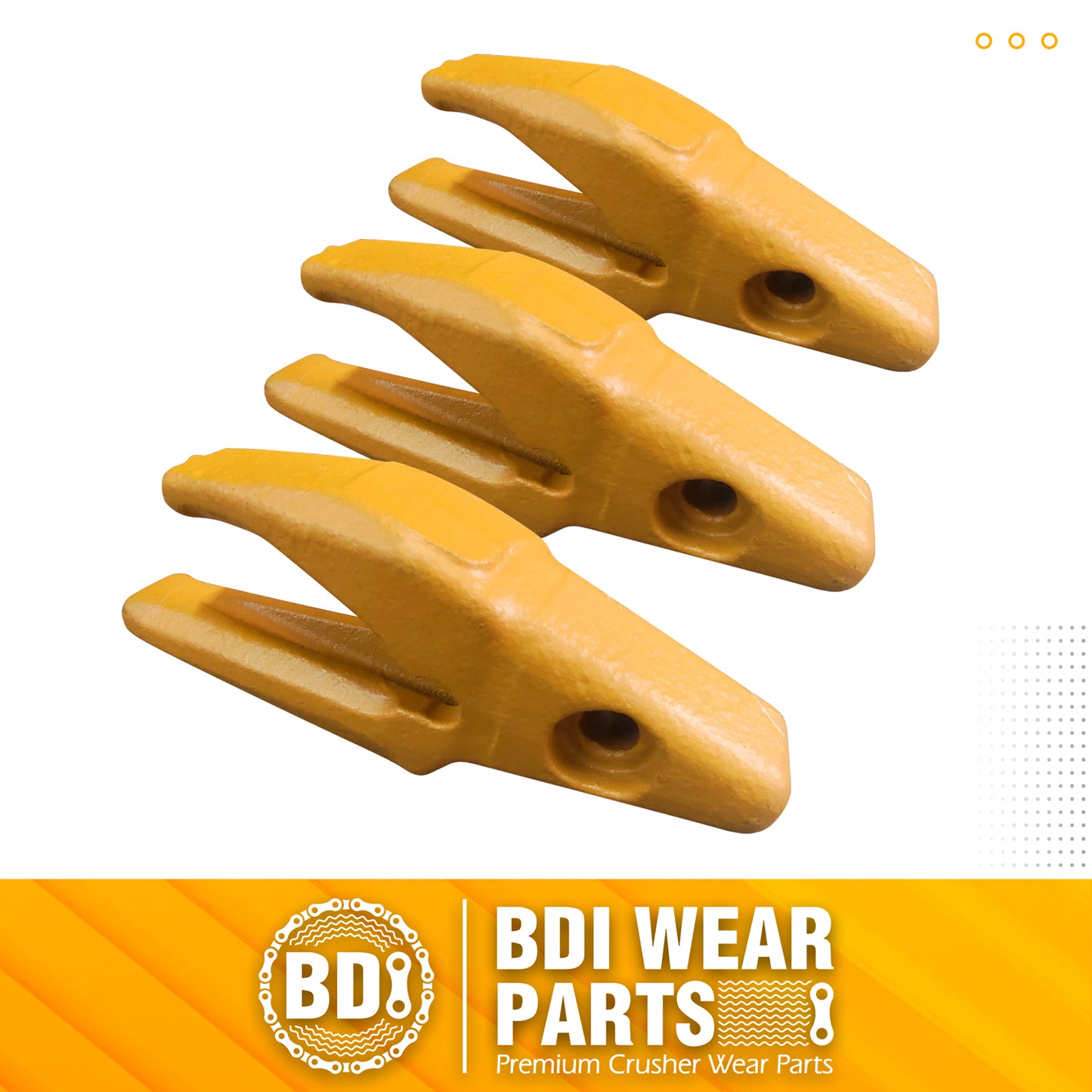 BDI Wear Parts 119-3204 Teeth Adapter, Excavator Weld On Shanks for 1U3202 Bucket Teeth- 3 Pack