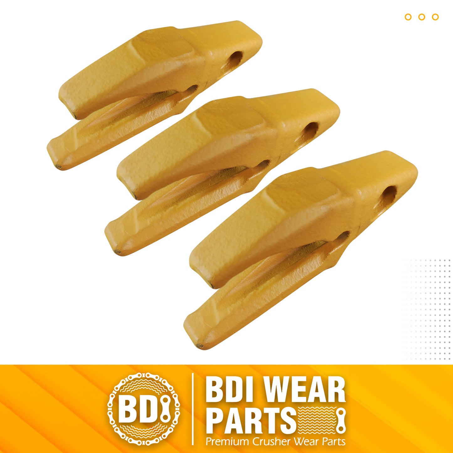 BDI Wear Parts 119-3204 Teeth Adapter, Excavator Weld On Shanks for 1U3202 Bucket Teeth- 3 Pack