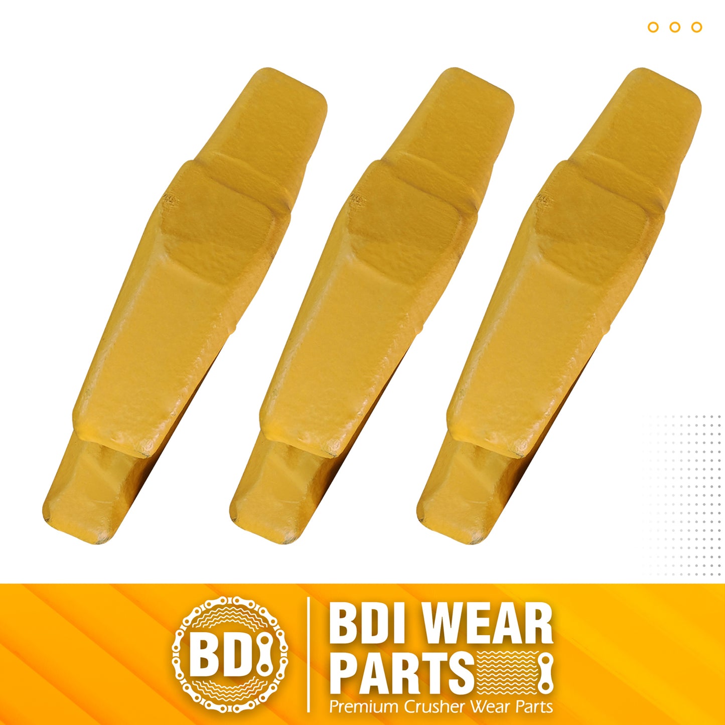 BDI Wear Parts 119-3204 Teeth Adapter, Excavator Weld On Shanks for 1U3202 Bucket Teeth- 3 Pack