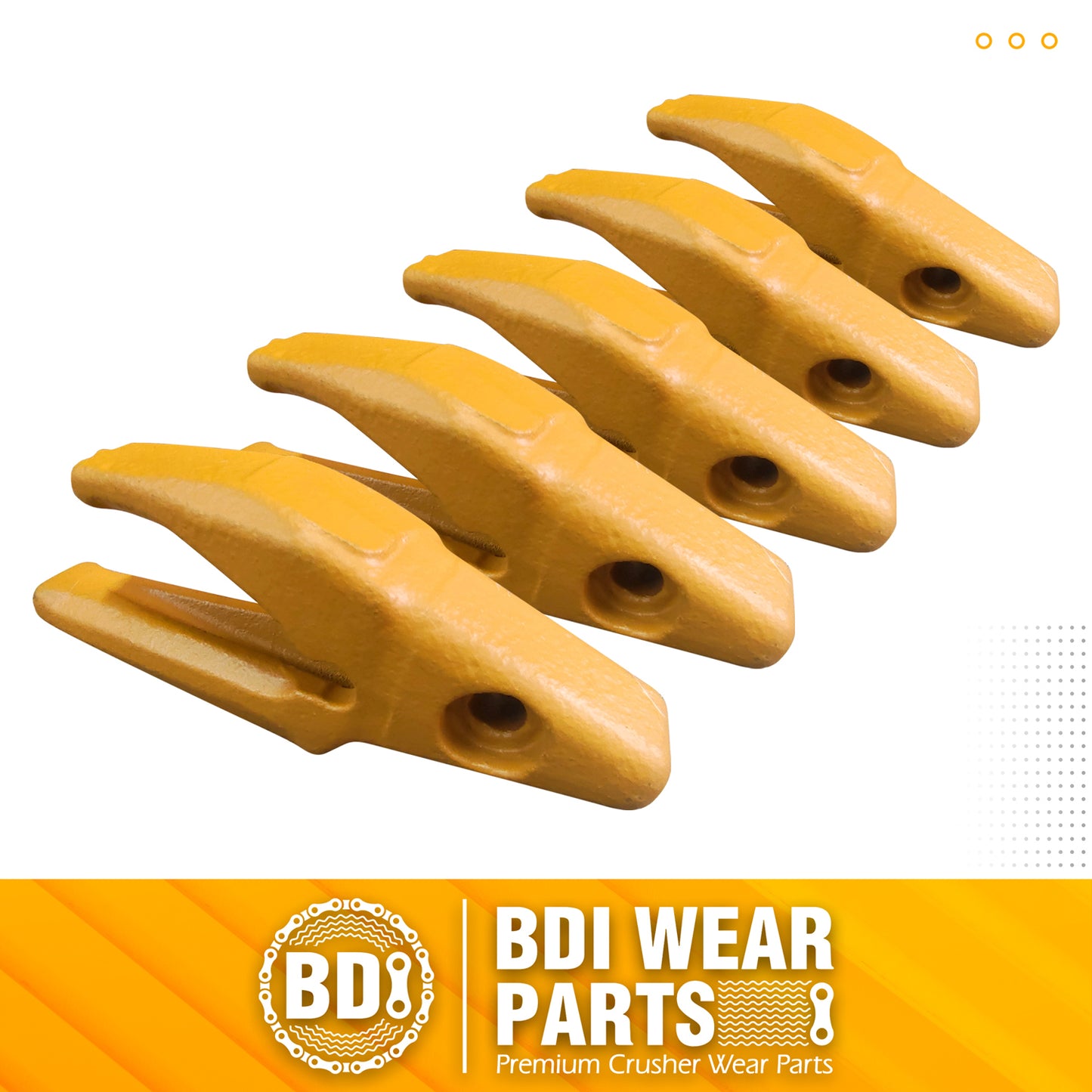 BDI Wear Parts 119-3204 Teeth Adapter, Excavator Weld On Shanks for 1U3202 Bucket Teeth- 5 Pack
