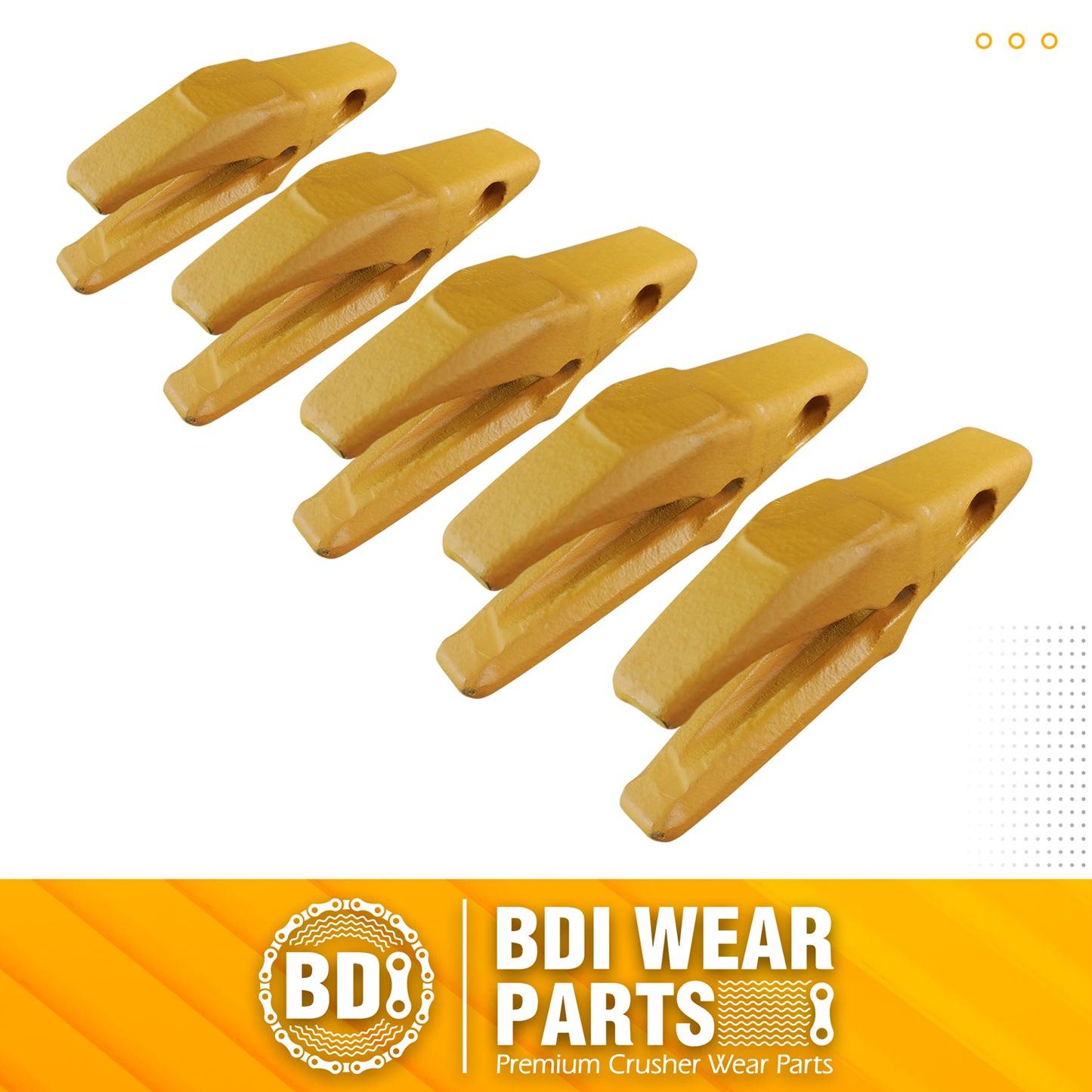 BDI Wear Parts 119-3204 Teeth Adapter, Excavator Weld On Shanks for 1U3202 Bucket Teeth- 5 Pack