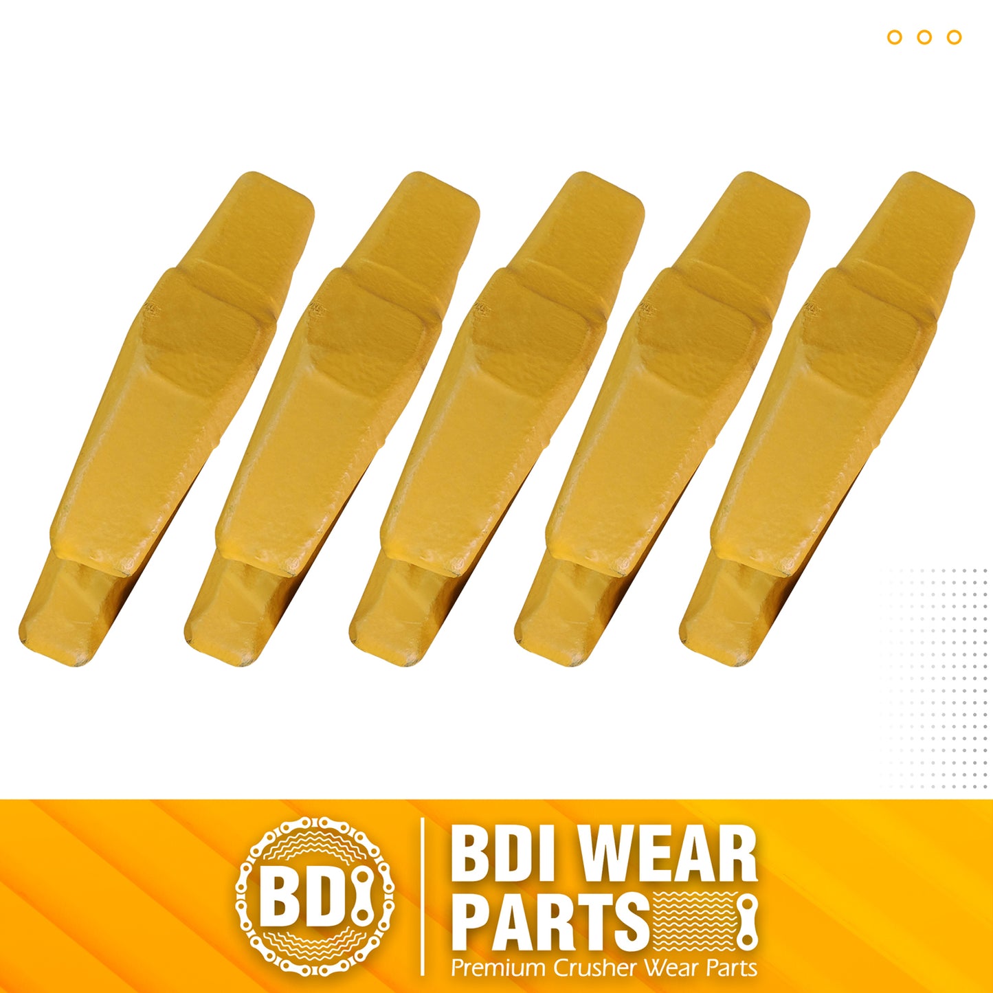 BDI Wear Parts 119-3204 Teeth Adapter, Excavator Weld On Shanks for 1U3202 Bucket Teeth- 5 Pack