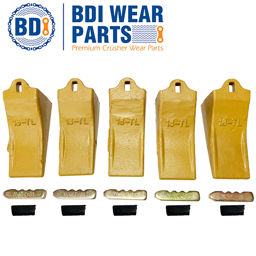 BDI Wear Parts 18TL 5 Pack Fits Esco Style Digging Bucket Teeth with 18/20PN Pins