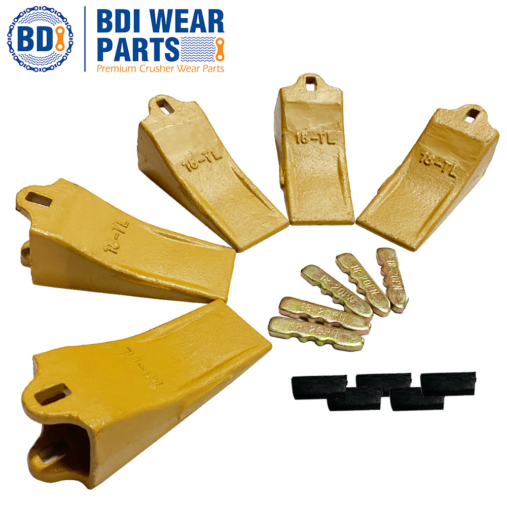 BDI Wear Parts 18TL 5 Pack Fits Esco Style Digging Bucket Teeth with 18/20PN Pins