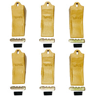 BDI Wear Parts 18TL Bucket Teeth with 18/20PN Pins Fits Esco Style Digging Bucket - 6 Pack
