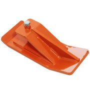 1PCS Tractor Bucket Protector Heavy Duty Steel Snow Plow Attachments Skid Edge Protector Turf Tamer Skid Protector with Lock Nuts and Bolts - Orange