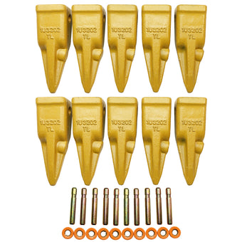 compare product BDI Wear Parts 1U3202TL Hensley Style Bucket Teeth for Excavator Buckets Caterpillars Tractor Bobcat Bucket Teeth for Skid Steer - 10 Pack