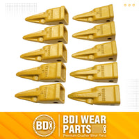 BDI Wear Parts 1U3202TL Hensley Style Bucket Teeth for Excavator Buckets Caterpillars Tractor Bobcat Bucket Teeth for Skid Steer - 10 Pack