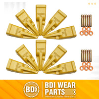 BDI Wear Parts 1U3202TL Hensley Style Bucket Teeth for Excavator Buckets Caterpillars Tractor Bobcat Bucket Teeth for Skid Steer - 10 Pack