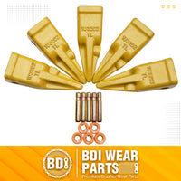 BDI Wear Parts 1U3202TL Hensley Style Bucket Teeth for Excavator Buckets Caterpillars Tractor Bobcat Bucket Teeth for Skid Steer - 5 Pack