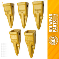 BDI Wear Parts 1U3202TL Hensley Style Bucket Teeth for Excavator Buckets Caterpillars Tractor Bobcat Bucket Teeth for Skid Steer - 5 Pack