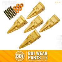 BDI Wear Parts 1U3202TL Hensley Style Bucket Teeth for Excavator Buckets Caterpillars Tractor Bobcat Bucket Teeth for Skid Steer - 5 Pack