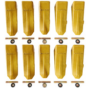 BDI Wear Parts 1U3302RC J300 Style Rock Chisel Bucket Teeth with Pins and Retainers for CAT J300 - 10 Pack