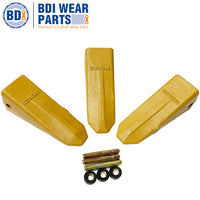 BDI Wear Parts 1U3302RC J300 Style Rock Chisel Bucket Teeth with Pins and Retainers for CAT J300 - 10 Pack