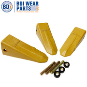 BDI Wear Parts 1U3302RC J300 Style Rock Chisel Bucket Teeth with Pins and Retainers for CAT J300 - 5 Pack