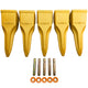BDI Wear Parts 5 PACK 1U3352TL, Single-Pointed Rock Tooth of Excavator Bucket with pin Suitable for Cat J350 Series