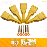 BDI Wear Parts 5 PACK 1U3352TL, Single-Pointed Rock Tooth of Excavator Bucket with pin Suitable for Cat J350 Series