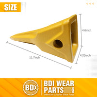 BDI Wear Parts 5 PACK 1U3352TL, Single-Pointed Rock Tooth of Excavator Bucket with pin Suitable for Cat J350 Series