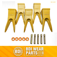 BDI Wear Parts Cat 5 PACK J350 Bucket Tooth Bucket Teeth with Pins & Retailers Fits Excavator Caterpillar J350 - 1U3352WTL