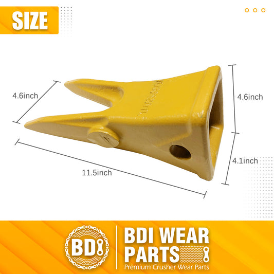 BDI Wear Parts Cat 5 PACK J350 Bucket Tooth Bucket Teeth with Pins & Retailers Fits Excavator Caterpillar J350 - 1U3352WTL