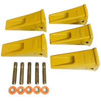 BDI Wear Parts 5 Pack Forged Caterpillar J350 Style Bucket Dirt Teeth w/ Pins 8E6358 & 8E6359 Retainers - 1U3352