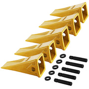 BDI Wear Parts 5 Pack 1U3352 Casting Bucket Teeth with Pins 8E6358 8E6359 Retainers Fits for Caterpillar J350 Tractor Excavator
