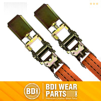 BDI Wear Parts 1" x16' Ratchet Straps Tie Down 2000LBS Break Strength, 600 LBS Working Load, Double J Hook Heavy Duty Cargo Strap for Moving Appliances, Motorcycles and Securing Cargo - 2/4/6PCS