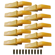 BDI Wear Parts Assembly U43792 Bucket Tooth Adapter + 23 230HX Bucket Teeth with TF23P Flex Pins/Weld on Bucket Teeth Compatible with Hensley Excavators