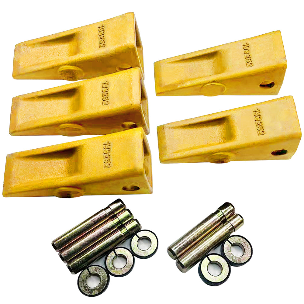 BDI Wear Parts 1U3252 Casting Bucket Teeth w/ 8E6258 Pins, 8E6259 Retainer Fits CAT J250 - 5 Pack