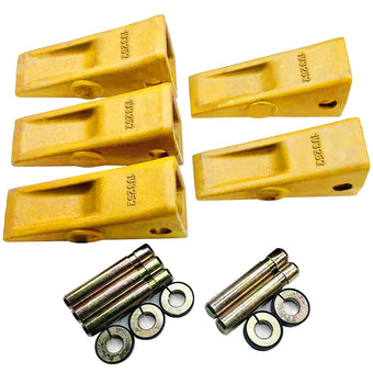 compare product BDI Wear Parts 1U3252 Casting Bucket Teeth w/ 8E6258 Pins, 8E6259 Retainer Fits CAT J250 - 5 Pack