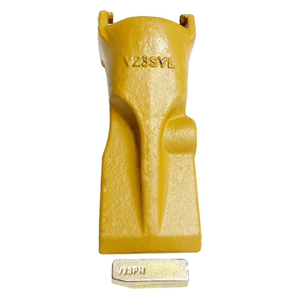 BDI Wear Parts V23SYL Esco Style Dirt Bucket Teeth Digging Tooth with V23PN Pin - 1 Set